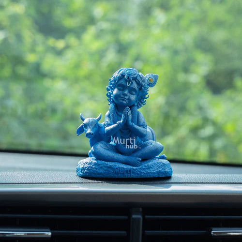 BAAL KRISHNA WITH COW 8 CM