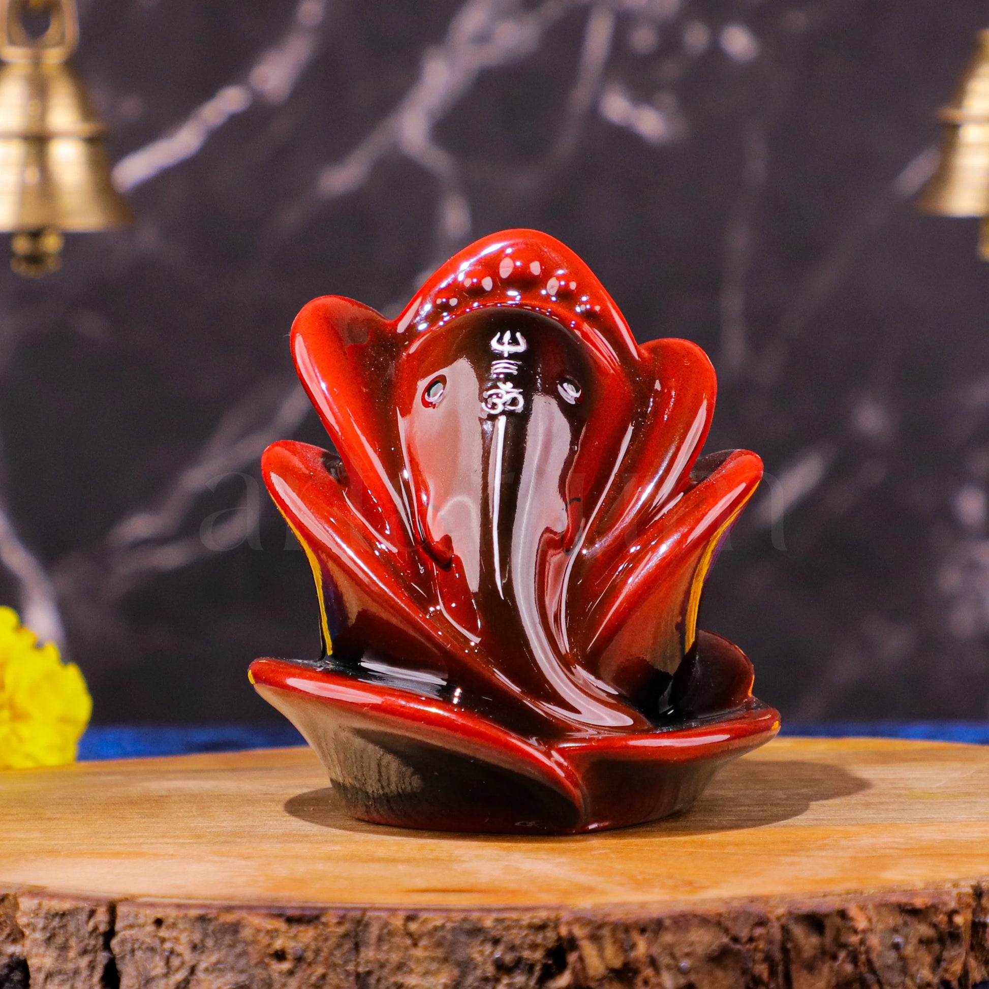 Rose Ganesha Car Dashboard Idol