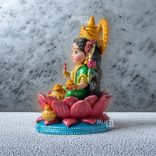 HAND-PAINTED BAAL LAKSHMI MATA IDOL