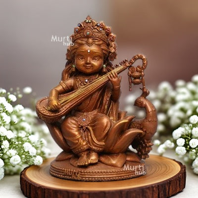 BAAL SARASWATI IDOL FOR CAR DASHBOARD
