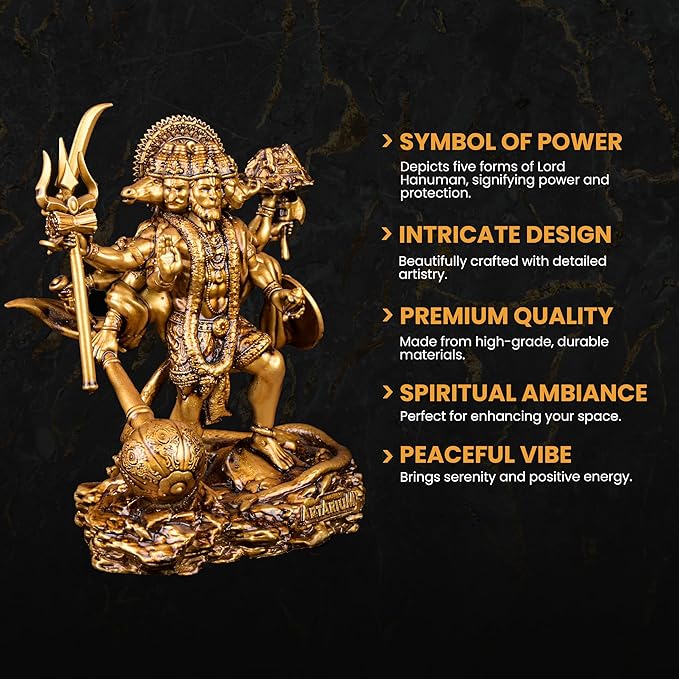Standing Panchmukhi Hanuman Murti for Car Dashboard