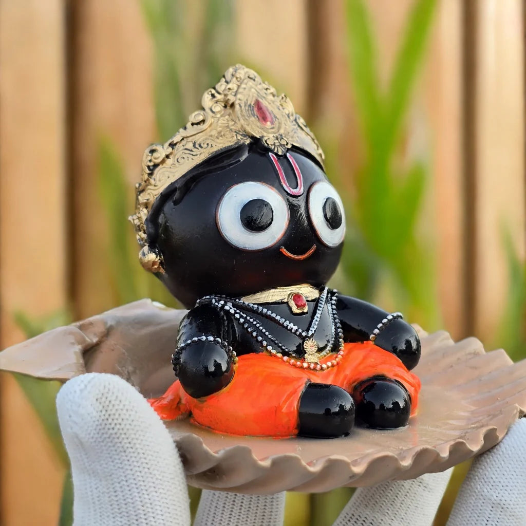 Jai Jagannath Idol | Bal Jagannath Murti on Shankh Base