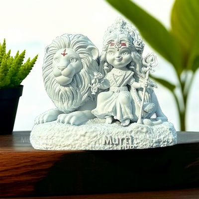 BAAL DURGA MAA WITH LION – CAR DASHBOARD IDOL