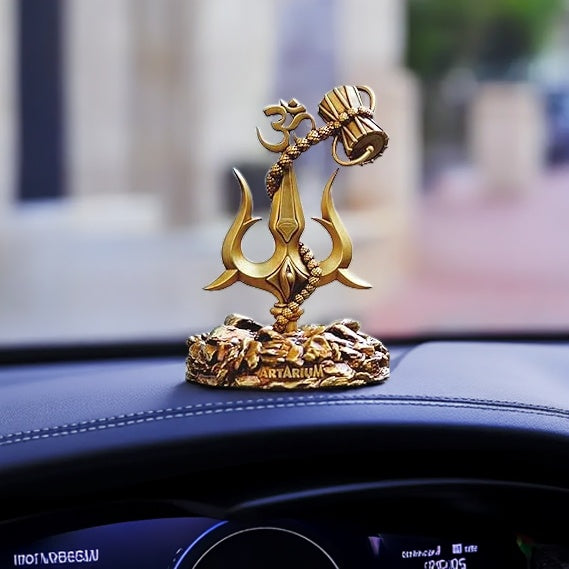 Lord Shiva Trishul With Damru Car Dashboard
