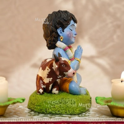 BAAL KRISHNA IDOL WITH COW