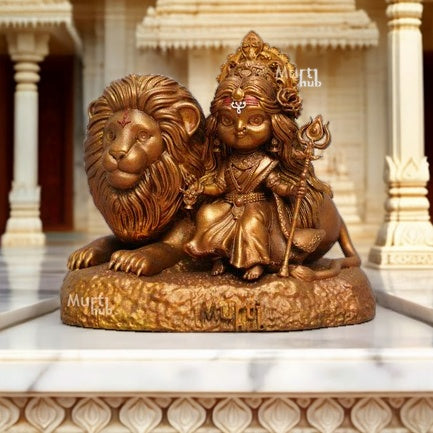 BAAL DURGA MAA WITH LION – CAR DASHBOARD IDOL