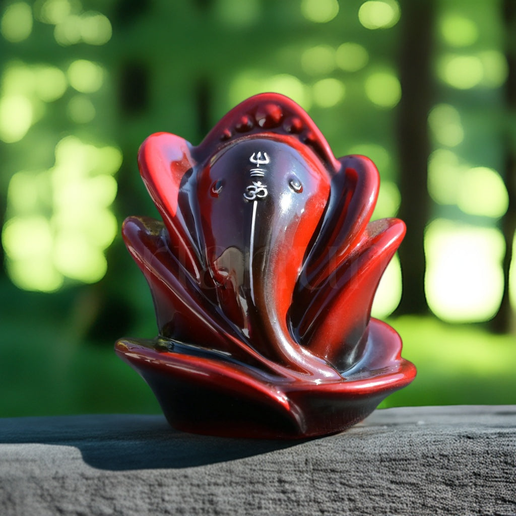 Rose Ganesha Car Dashboard Idol