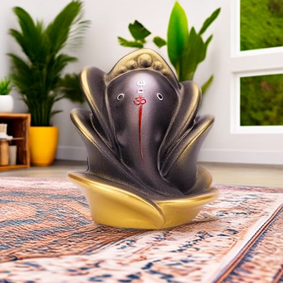 Rose Ganesha Car Dashboard Idol