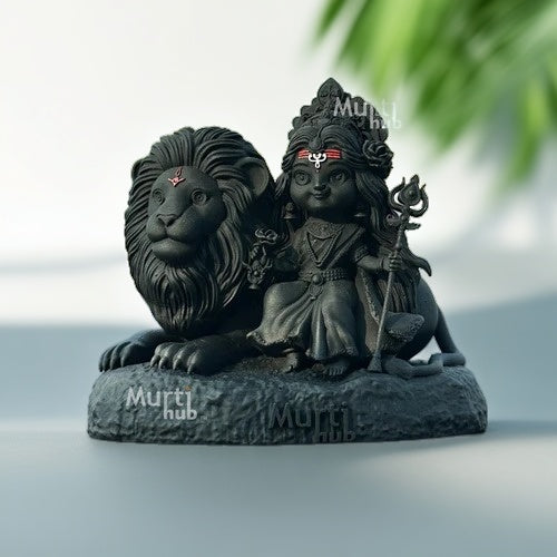 BAAL DURGA MAA WITH LION – CAR DASHBOARD IDOL