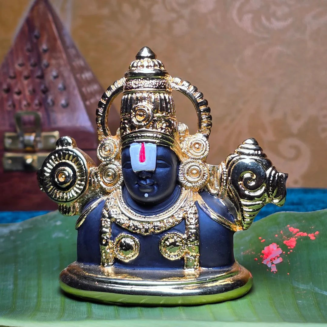Lord Venkateswara Statue Tirupati Balaji Idol for Car Dashboard, Gift, Temple, Pooja, and Home