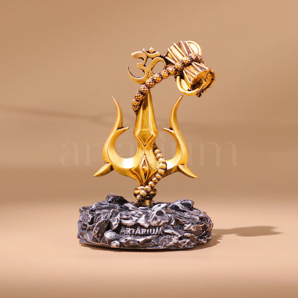 Lord Shiva Trishul With Damru Car Dashboard